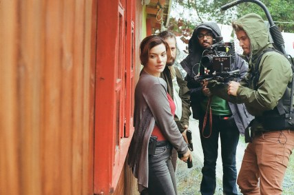 DESTERRO, 2016. Mayanna Neiva (lead actress, star), Chico Caprario (actor), Dhruv Lapsia (1stAC) and me