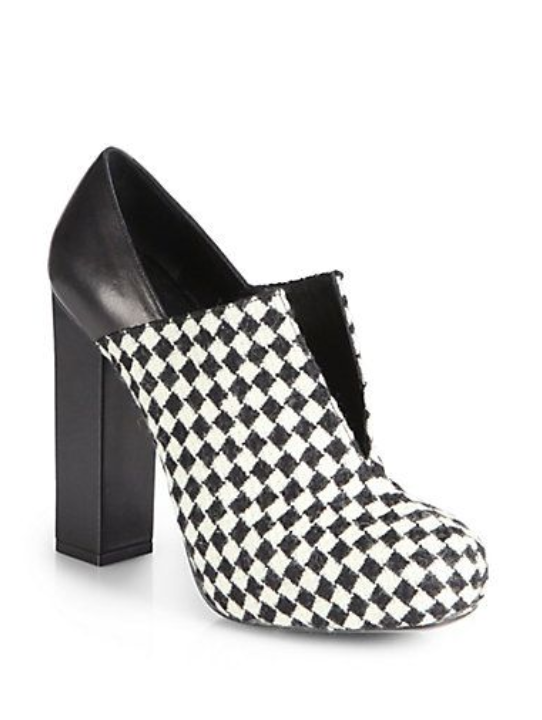 Charline De Luca black and white heels